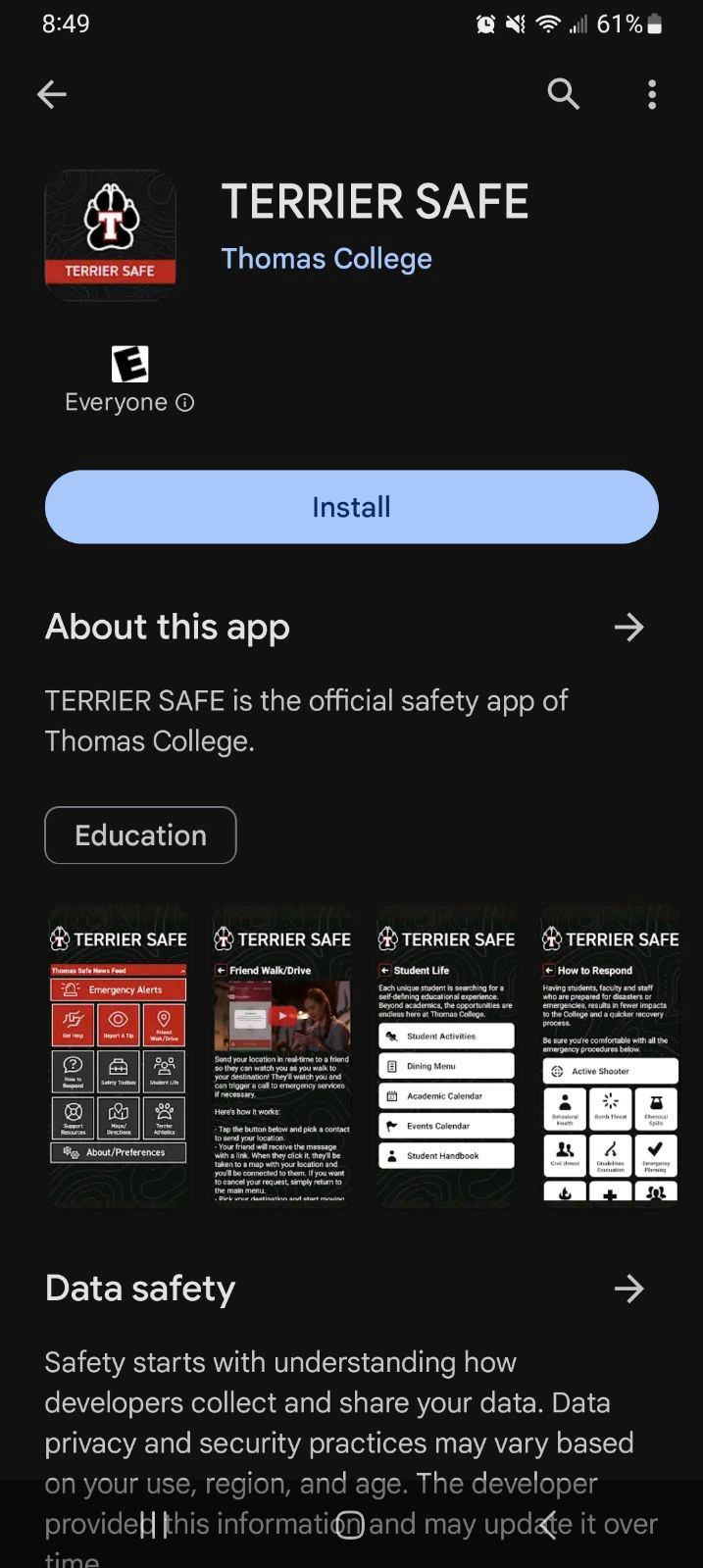 Terrier Safe App Android Download Example