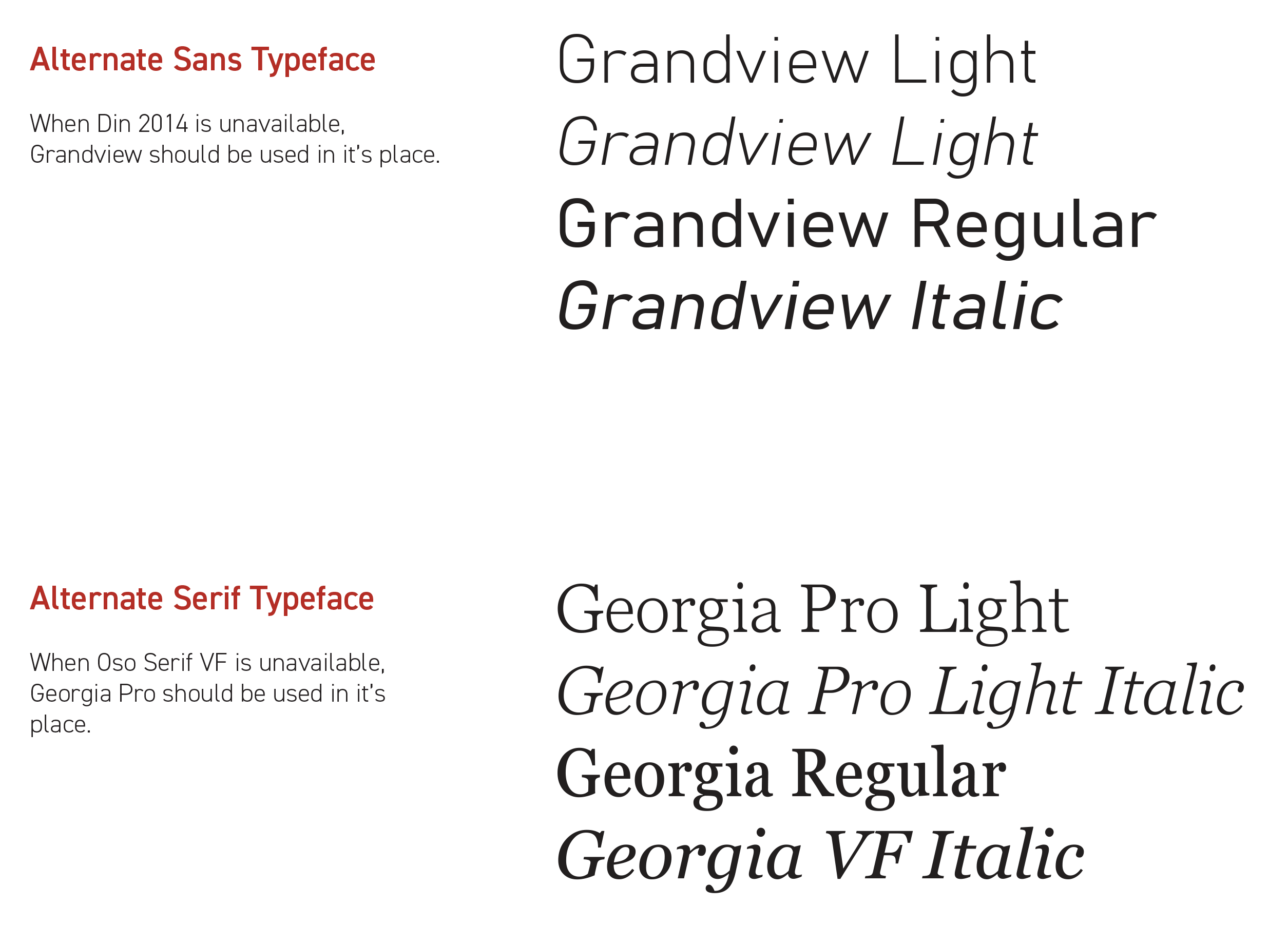 Thomas College Font Grandview