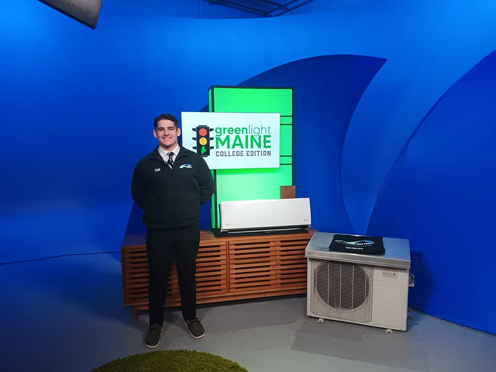 Cole Ellis at the Greenlight Maine College Edition business competition