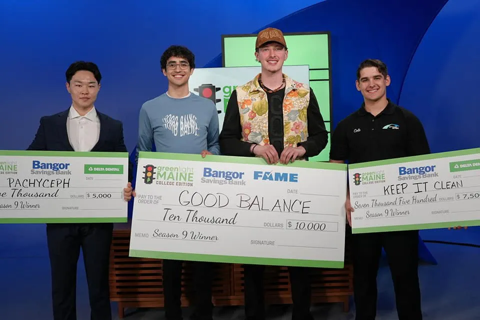 Cole Ellis and his team are winners of the Greenlight Maine College Edition competition