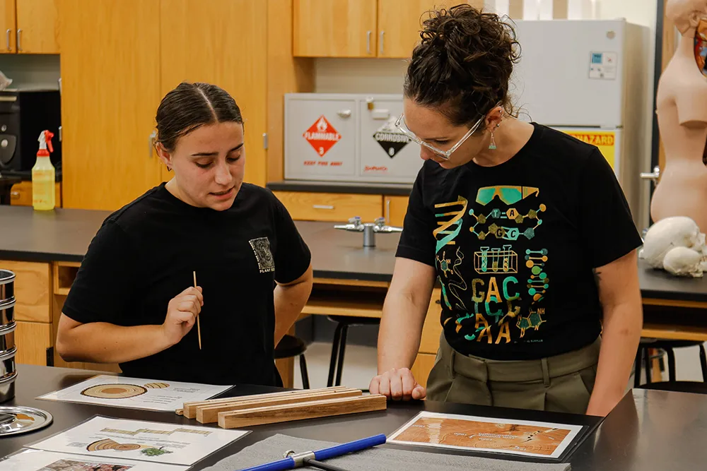 Dr. Allison Moloney and student review work