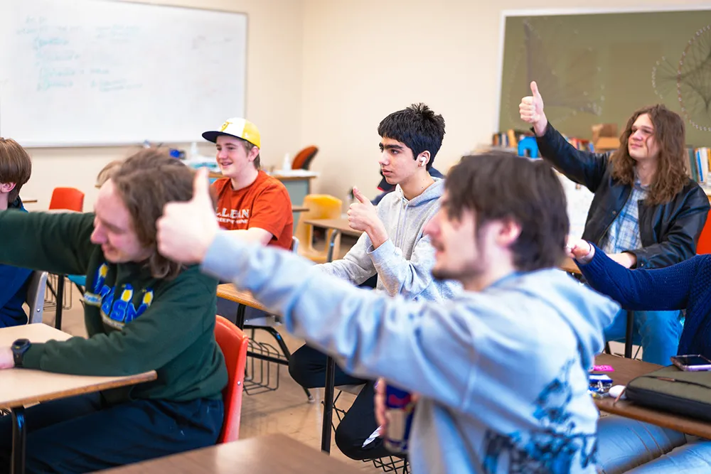 Maine School of Science and Mathematics (MSSM) Students in the classroom