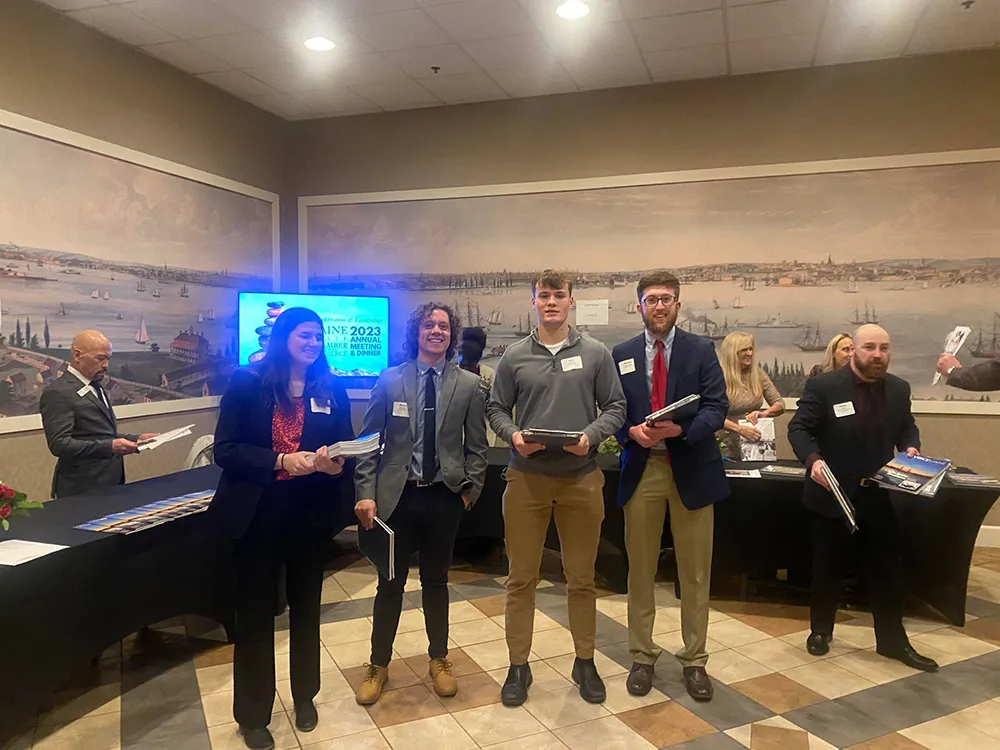 Students and professionals gather at the State of Maine Chamber of Commerce annual meeting