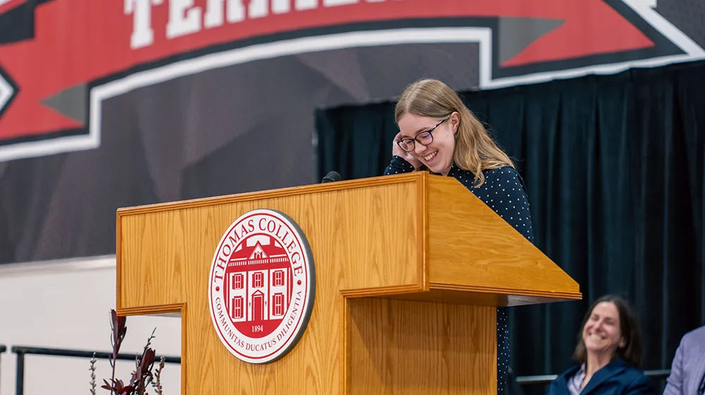 President Uzzi's daughter speaks at the Presidential Inauguration