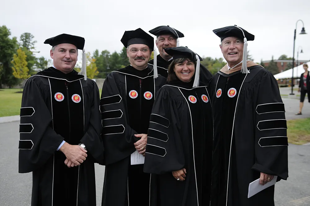Group photo of five Thomas College Trustees