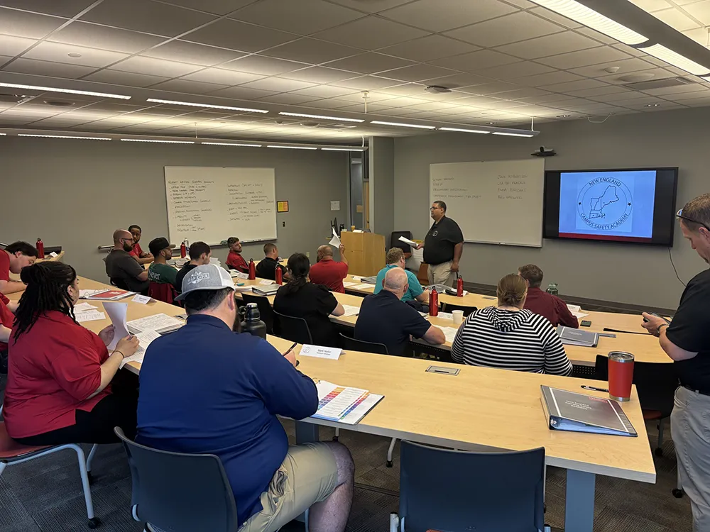 Safety Academy presenter Christopher Santiago teaches class of participants