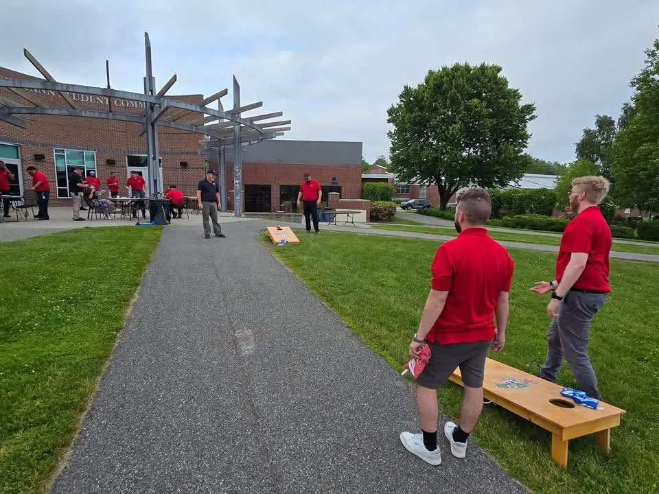 Safety Academy participants outside on the Quad