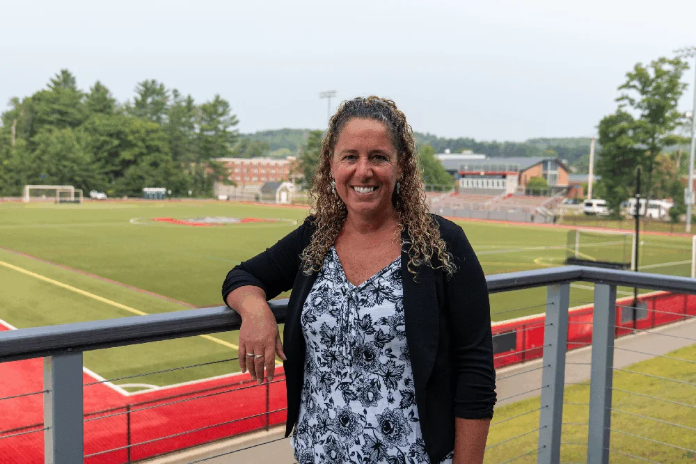 Andrea Thebarge is the first woman VP of Athletics at Thomas College.