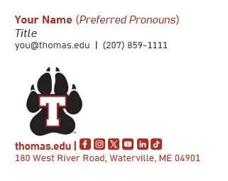 Athletics Email Signature Example