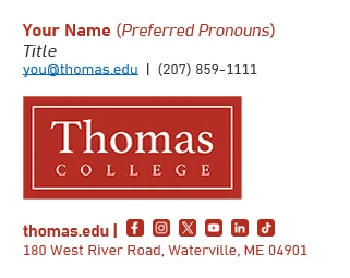 Thomas College Email Signature Example