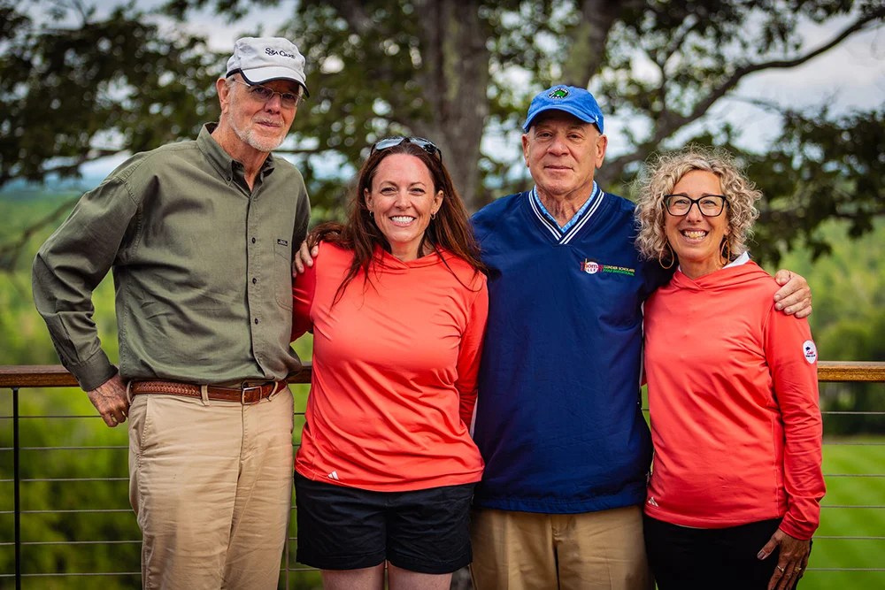Thomas College leadership and the Lunder family at the Lunder Scholars Golf Tournament 2025 helped raise $350k for student scholarships