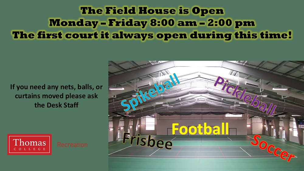 Open gym in the field house on 2/18/2026