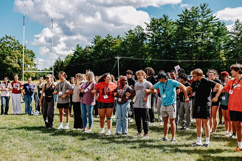 thomas college students during new terrier orientation