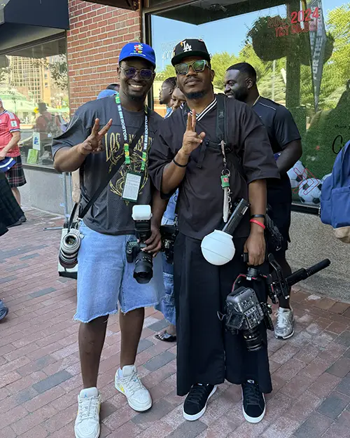 Bismark Akoto with Emmanuel Mensah Agbeble (aka APM World Mag)