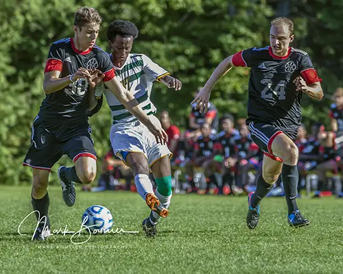 Thomas College men's soccer photographed by alum Mark Bouvier