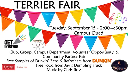 Terrier Fair Tuesday, September 15 2:00-4:30pm