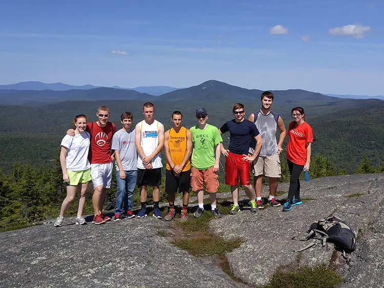 Thomas College students hike Bald Mountain during GOAL outing
